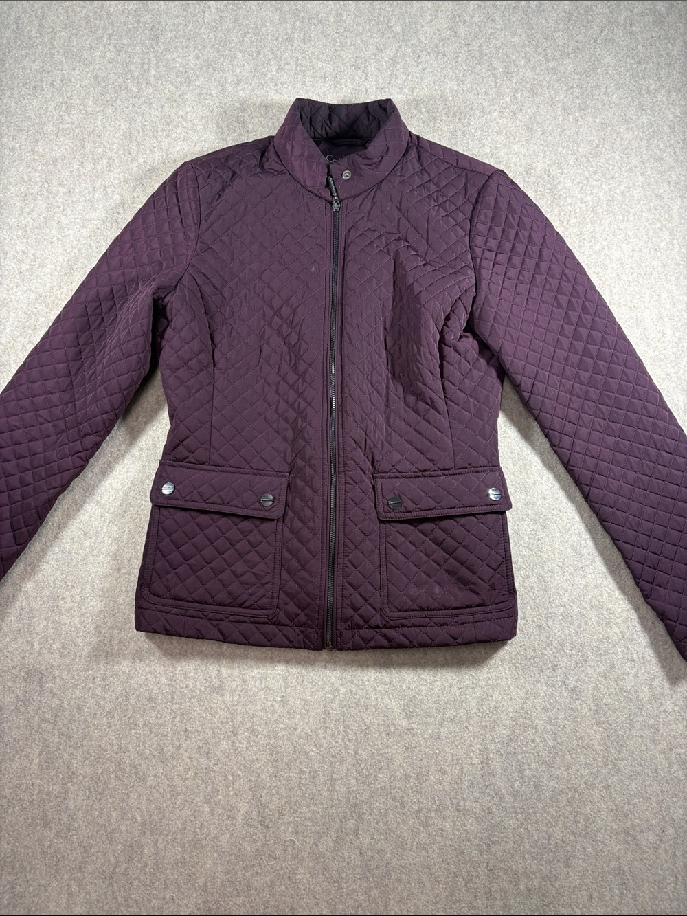Calvin Klein Women’s Blackberry Plum Quilted Jacket size Med - EUC